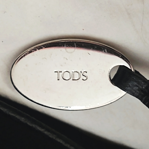 Tod's Black Suede and Leather Designer Bag - Picture 12 of 13
